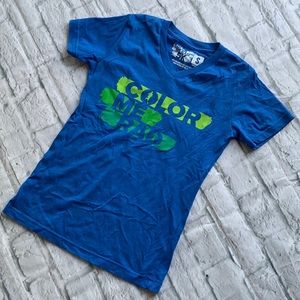 Color me rad 5k run v neck short sleeve shirt